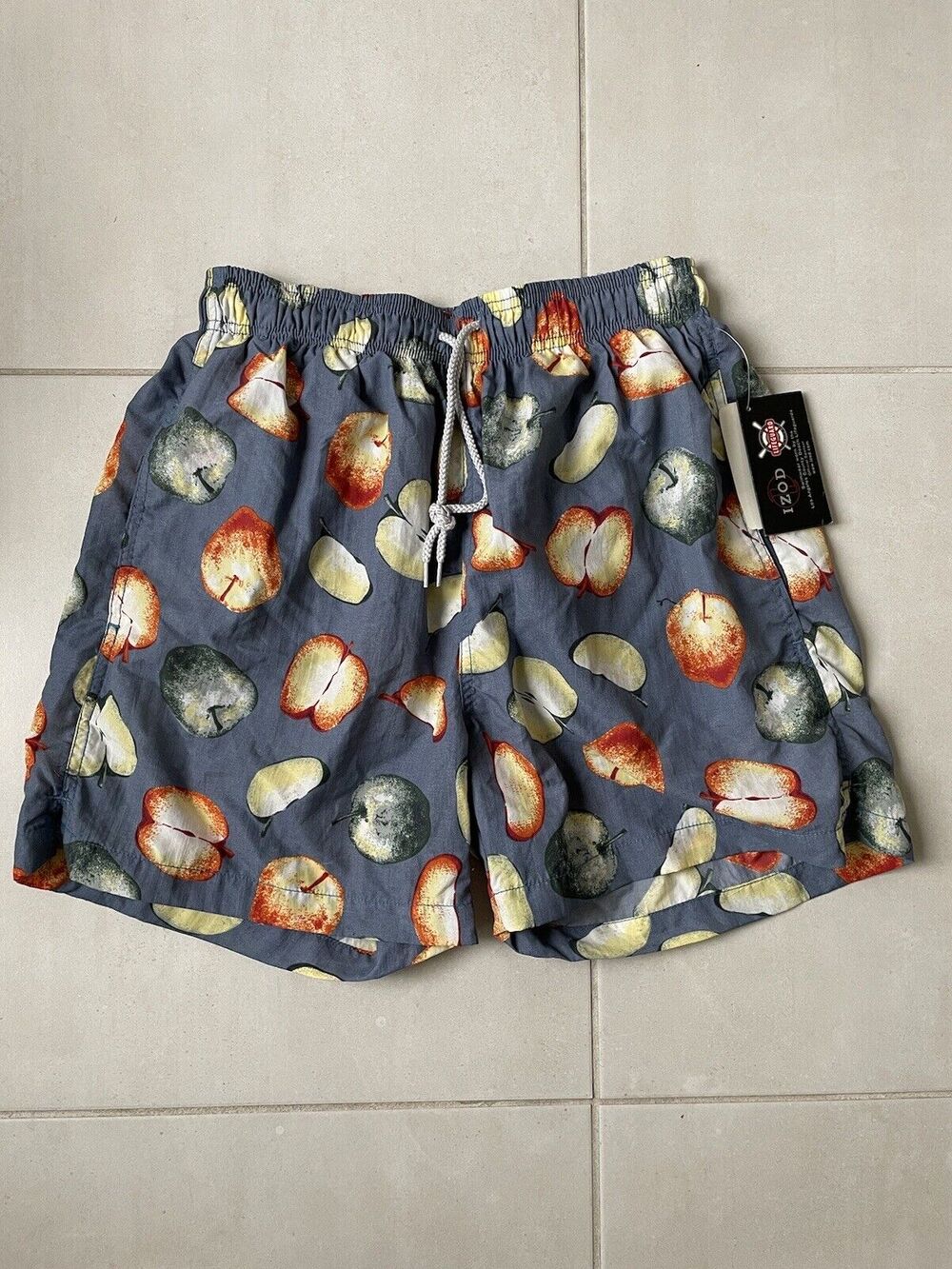 Izod Swim Swimwear Trunk Multicolor Print Swimsuit FLAW